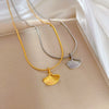 Titanium Steel Geometric Style Electroplated Necklace