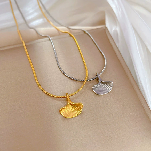Titanium Steel Geometric Style Electroplated Necklace