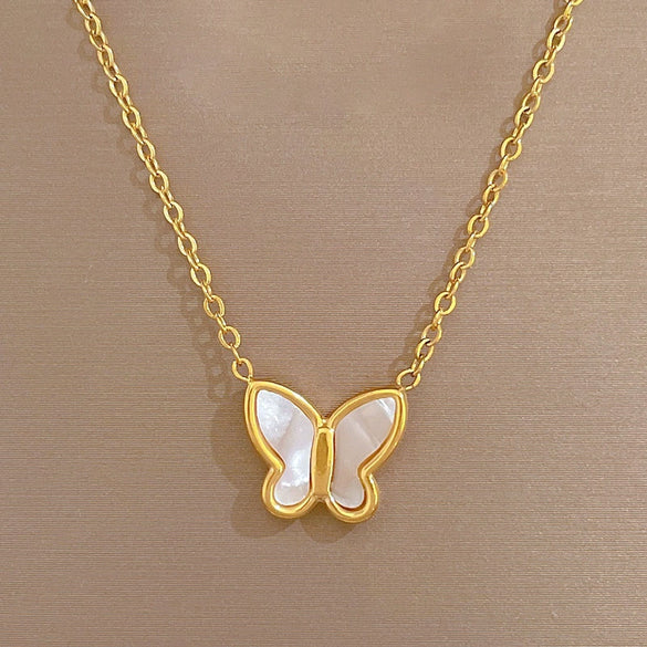 Titanium Steel Geometric Style Electroplated Necklace
