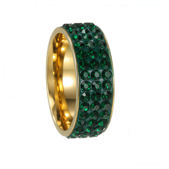Titanium Steel Geometric Style Electroplated Ring For Men And Women