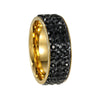 Titanium Steel Geometric Style Electroplated Ring For Men And Women