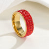 Titanium Steel Geometric Style Electroplated Ring For Men And Women