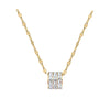 Titanium Steel Geometric Style Electroplated Threering Necklace For Women