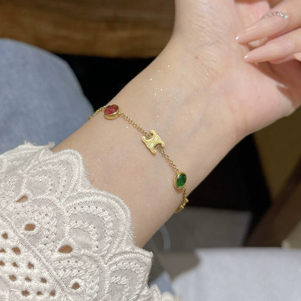 Titanium Steel Geometric Style Electroplated Unisex Bracelet