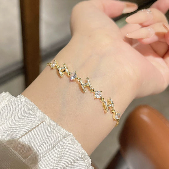 Titanium Steel Geometric Style Electroplated Unisex Bracelet