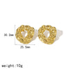 Titanium Steel Geometric Style Electroplated Women's Earrings