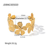 Titanium Steel Geometric Style Electroplated Women's Summer Fresh Flower Bracelet Wholesale