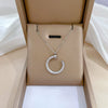 Titanium Steel Geometric Style Furnace Real Gold Plated Necklace With Zircon And Diamond Accents For Unisex