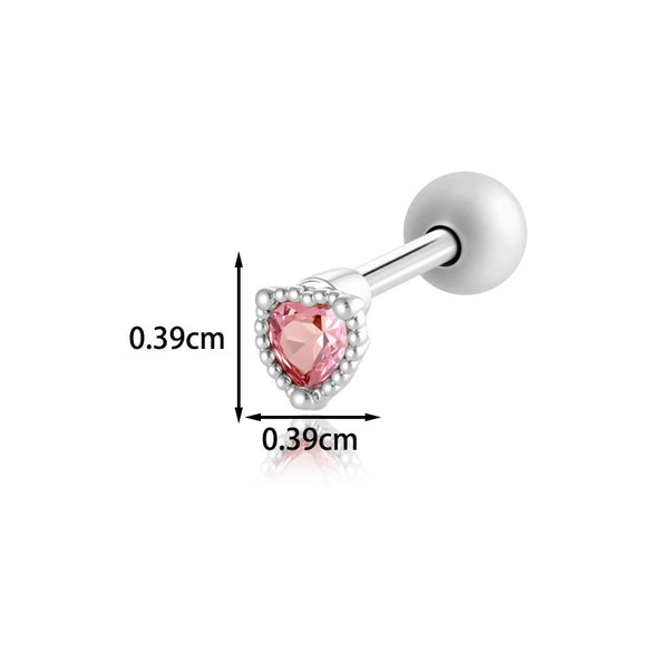 Titanium Steel Geometric Style Piercing Earrings With Electroplating For Women