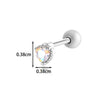 Titanium Steel Geometric Style Piercing Earrings With Electroplating For Women