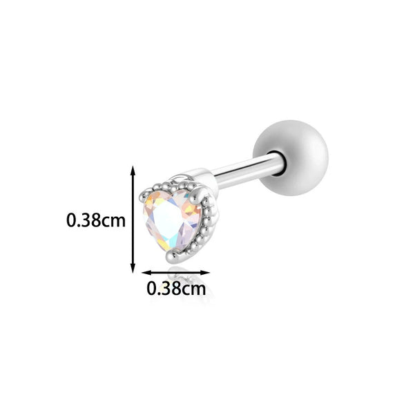 Titanium Steel Geometric Style Piercing Earrings With Electroplating For Women