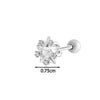Titanium Steel Geometric Style Piercing Earrings With Electroplating For Women