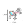 Titanium Steel Geometric Style Piercing Earrings With Electroplating For Women