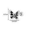 Titanium Steel Geometric Style Piercing Earrings With Electroplating For Women