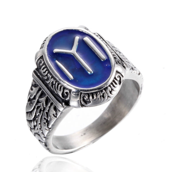 Titanium Steel Geometric Style Polishing Sports Ring For Men And Unisex