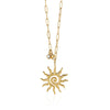 Titanium Steel Geometric Sun Pendant Necklace Light Luxury Electroplating
