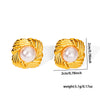 Titanium Steel Geometric Sunflower Electroplated Women's Earrings