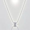 Titanium Steel Geometric Sweet Design Electroplated Diamond Pendant Necklace For Women