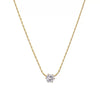 Titanium Steel Geometric Sweet Design Electroplated Diamond Pendant Necklace For Women