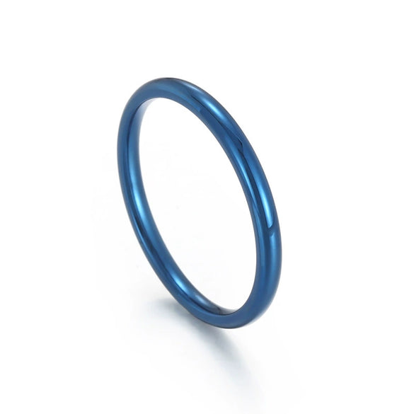 Titanium Steel Geometric Thin Ring For Women Light Luxury Simple Design With Electroplating