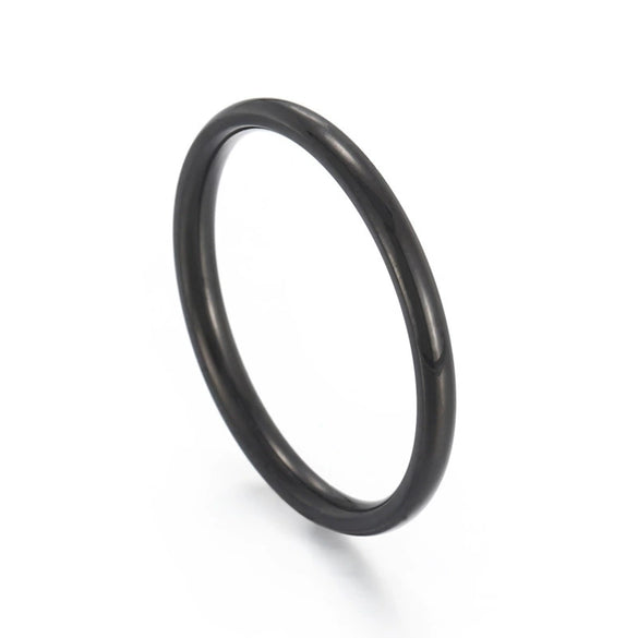 Titanium Steel Geometric Thin Ring For Women Light Luxury Simple Design With Electroplating