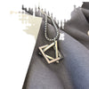 Titanium Steel Geometric Triangle Pendant Clavicle Chain Jewelry Highend Style Electroplated