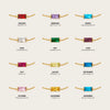 Titanium Steel Geometric Twelve Birthstone Zircon Necklace For Ladies With Electroplating Treatment