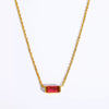 Titanium Steel Geometric Twelve Birthstone Zircon Necklace For Ladies With Electroplating Treatment