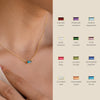 Titanium Steel Geometric Twelve Birthstone Zircon Necklace For Ladies With Electroplating Treatment