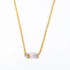 Titanium Steel Geometric Twelve Birthstone Zircon Necklace For Ladies With Electroplating Treatment