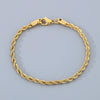 Titanium Steel Geometric Twist Chain Bracelet Electroplated Unisex
