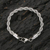 Titanium Steel Geometric Twist Chain Bracelet Electroplated Unisex