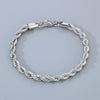 Titanium Steel Geometric Twist Chain Bracelet Electroplated Unisex