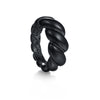 Titanium Steel Geometric Twist Shape Casting And Electroplating Ring Unisex Jewelry