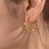 Titanium Steel Geometric Twisted Diamond Wheat Ear Shape Electroplated Women's Earrings Light Luxury Style