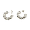 316L Stainless Steel Geometric Twisted Women's Earrings Electroplated