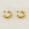 316L Stainless Steel Geometric Twisted Women's Earrings Electroplated