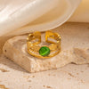 Titanium Steel Geometric U Shape Electroplated Unisex Ring