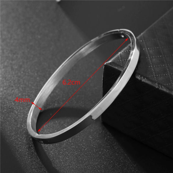 Titanium Steel Geometric Unisex Opening Bracelet Jewelry That Does Not Fade