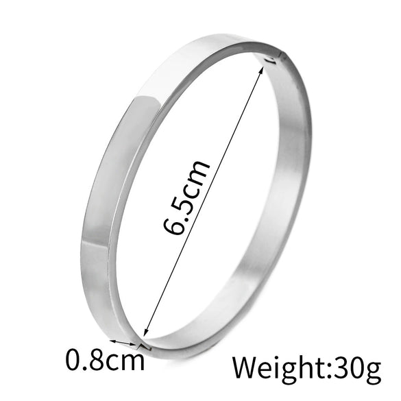 Titanium Steel Geometric Unisex Opening Bracelet Jewelry That Does Not Fade