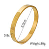 Titanium Steel Geometric Unisex Opening Bracelet Jewelry That Does Not Fade