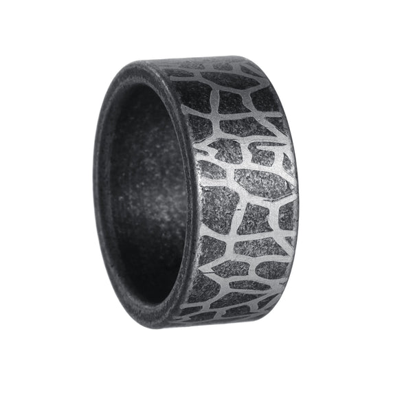 Titanium Steel Geometric Unisex Ring With Electroplating Simple And Crack Design Does Not Fade