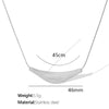 316L Stainless Steel Geometric Ushape Arc Pendant Clavicle Chain Necklace With Electroplating For Women