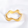 Titanium Steel Geometric Ushape Ladies Ring Electroplated Jewelry