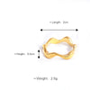 Titanium Steel Geometric Ushape Ladies Ring Electroplated Jewelry