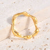 Titanium Steel Geometric Ushape Ladies Ring Electroplated Jewelry