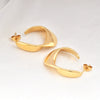 Titanium Steel Geometric Ushaped Electroplated Twist Earrings For Women