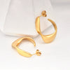 Titanium Steel Geometric Ushaped Electroplated Twist Earrings For Women