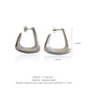 Titanium Steel Geometric Ushaped Triangle Earrings Plated With Gold