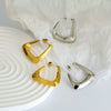 Titanium Steel Geometric Ushaped Triangle Earrings Plated With Gold